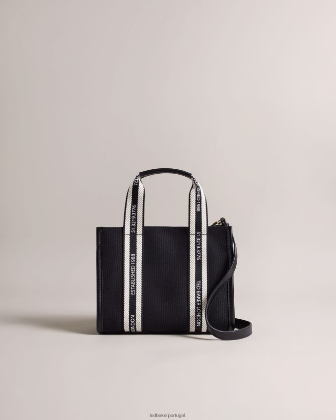 bolsas Ted Baker bolsa pequena de lona com marca georjea preto mulheres 8X6HDF666