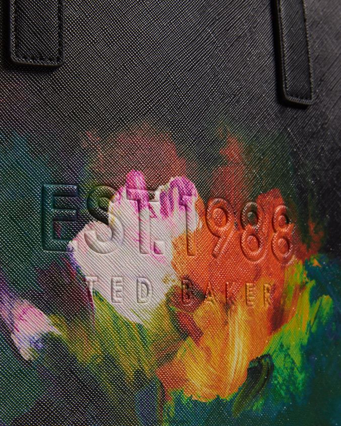 bolsas Ted Baker bolsa com ícone pequeno com estampa artística paticon preto mulheres 8X6HDF776