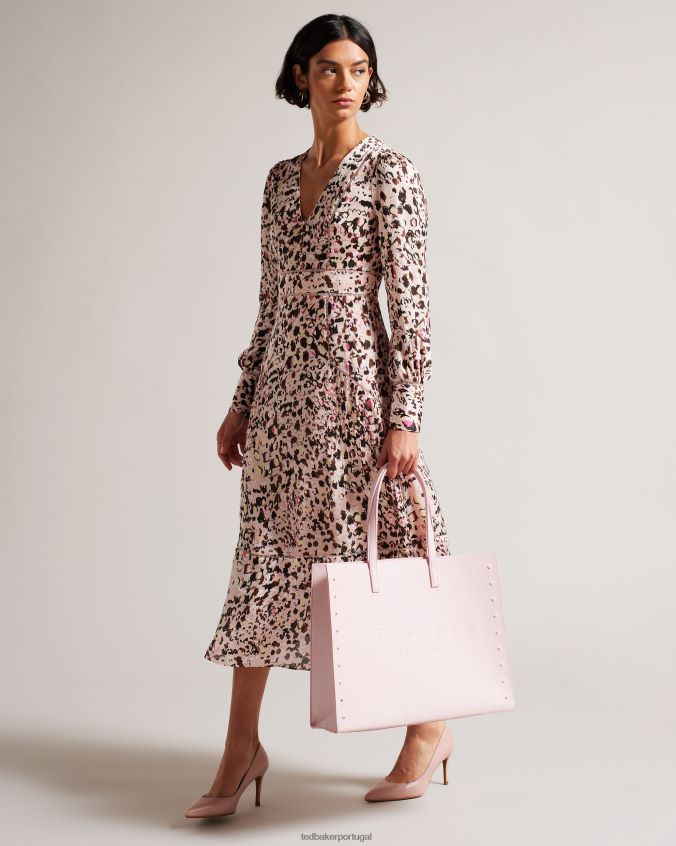 bolsas Ted Baker bolsa larga com ícones studcon coração cravejado Rosa pálido mulheres 8X6HDF691