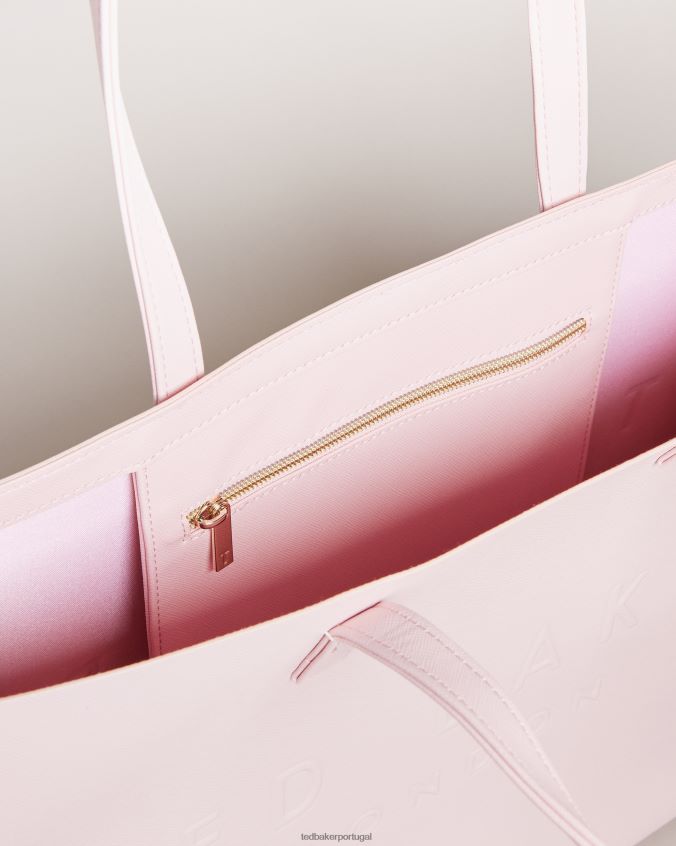 bolsas Ted Baker bolsa larga com ícones studcon coração cravejado Rosa pálido mulheres 8X6HDF691