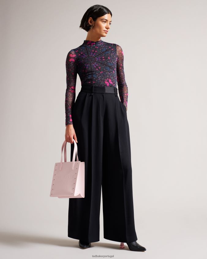 bolsas Ted Baker bolsa pequena com ícone de coração stocon cravejada Rosa pálido mulheres 8X6HDF689