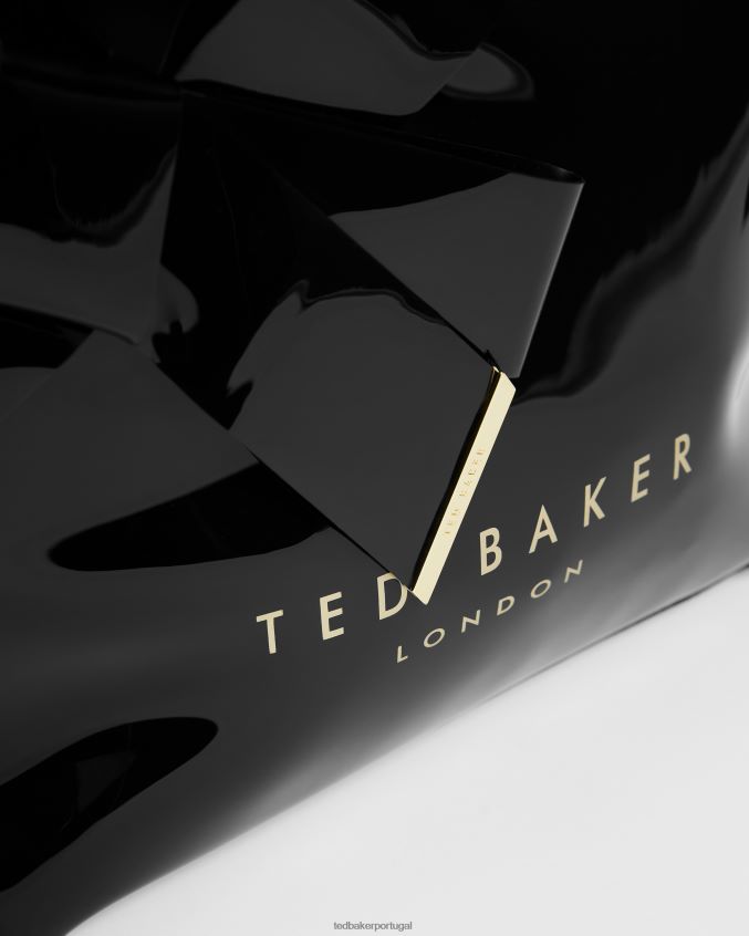 bolsas Ted Baker bolsa pequena ícone nikicon com laço de nó preto mulheres 8X6HDF793