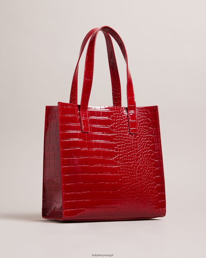 bolsas Ted Baker reptcon croc detalhe pequeno ícone vermelho mulheres 8X6HDF690