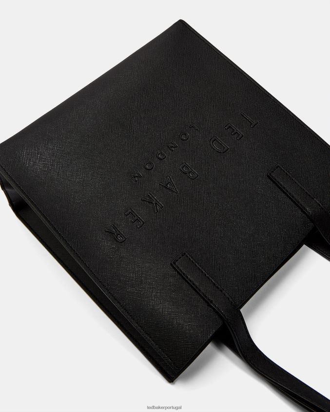 bolsas Ted Baker saco pequeno com ícone hachurado seacon preto mulheres 8X6HDF780