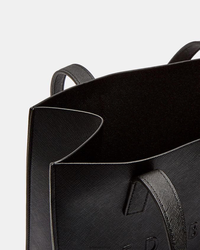 bolsas Ted Baker saco pequeno com ícone hachurado seacon preto mulheres 8X6HDF780