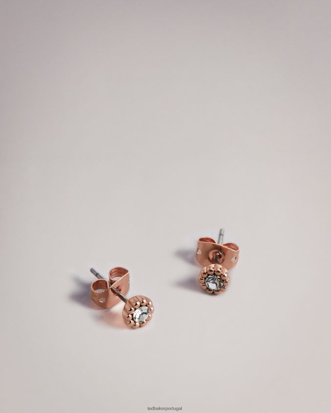 joia Ted Baker brinco nano de cristal perella cor rosa ouro mulheres 8X6HDF1135