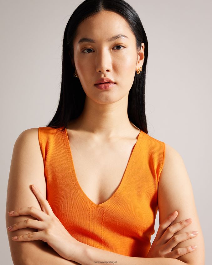 joia Ted Baker brincos de argola dupla hennriy cor de ouro mulheres 8X6HDF1022