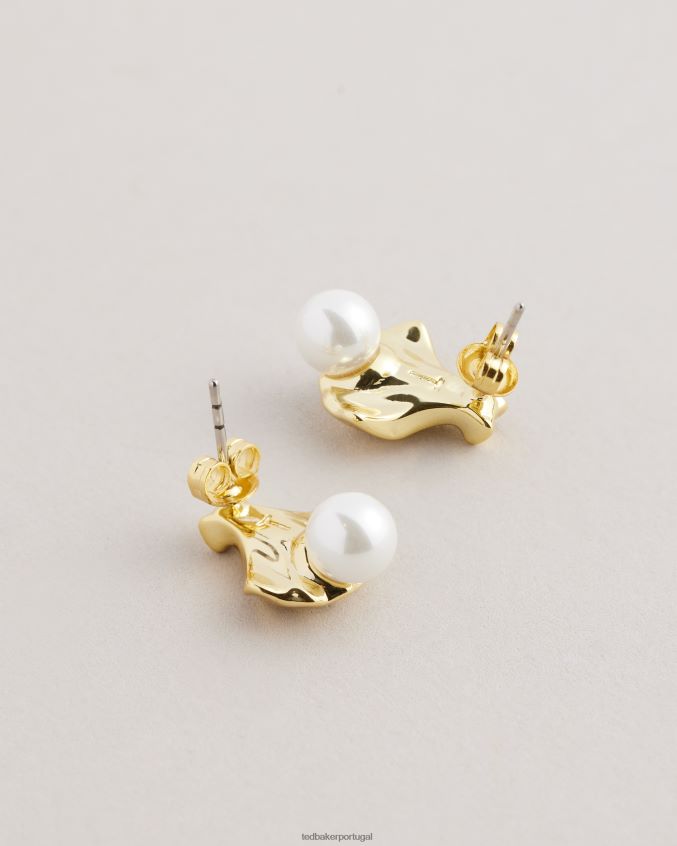 joia Ted Baker brincos de concha de molusco callien cor de ouro mulheres 8X6HDF1058