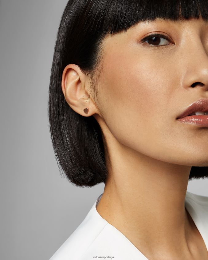 joia Ted Baker brincos de coração harly cor rosa ouro mulheres 8X6HDF1091