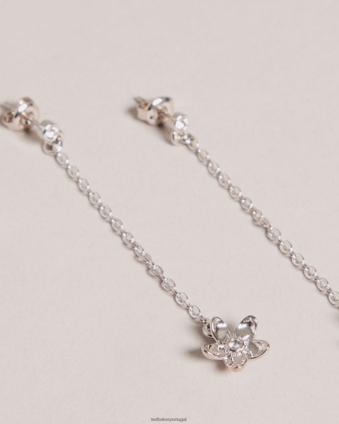 joia Ted Baker brincos de flor bayylor cor prata mulheres 8X6HDF1036