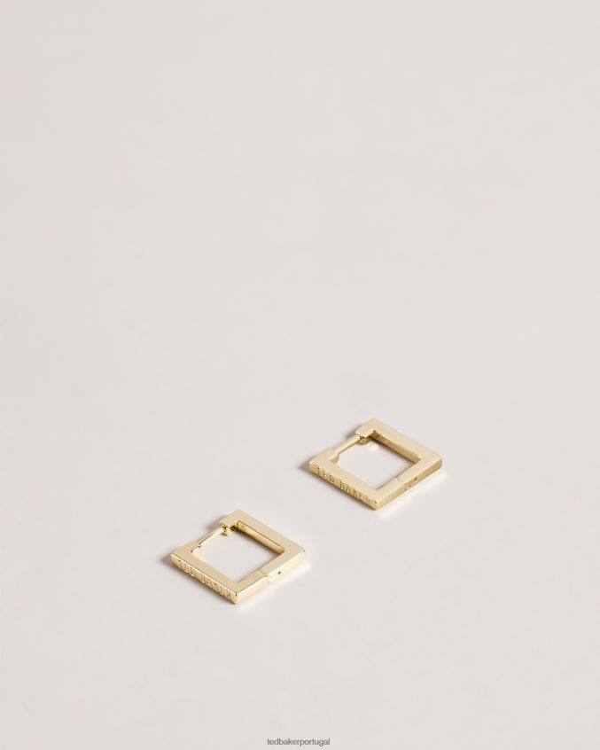 joia Ted Baker senrii brincos pequenos com dobradiça quadrada cor de ouro mulheres 8X6HDF1008