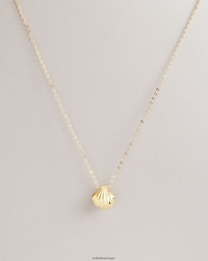 joia Ted Baker colar com pingente de concha clamra cor de ouro mulheres 8X6HDF1046