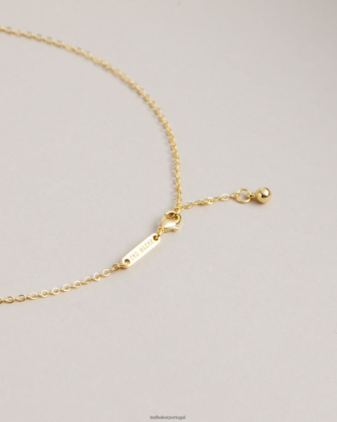 joia Ted Baker colar com pingente de concha clamra cor de ouro mulheres 8X6HDF1046