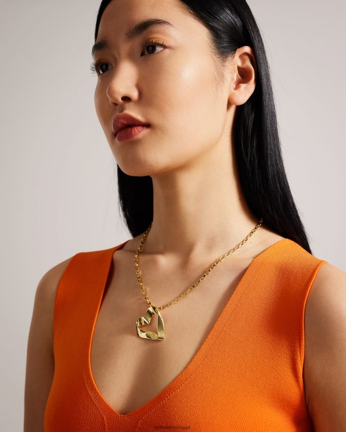 joia Ted Baker colar com pingente de coração infinito mareka cor de ouro mulheres 8X6HDF1110