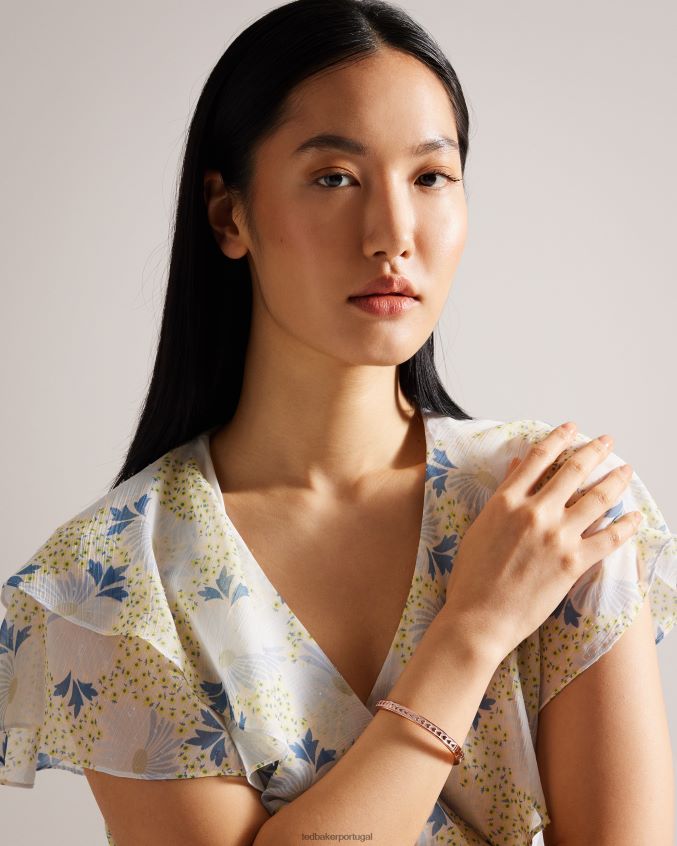 joia Ted Baker pulseira de coração esmaltada eellie Rosa pálido mulheres 8X6HDF1038