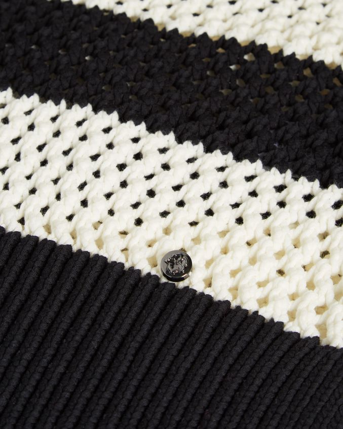 roupas Ted Baker heide regata listrada com costura aberta branco mulheres 8X6HDF572