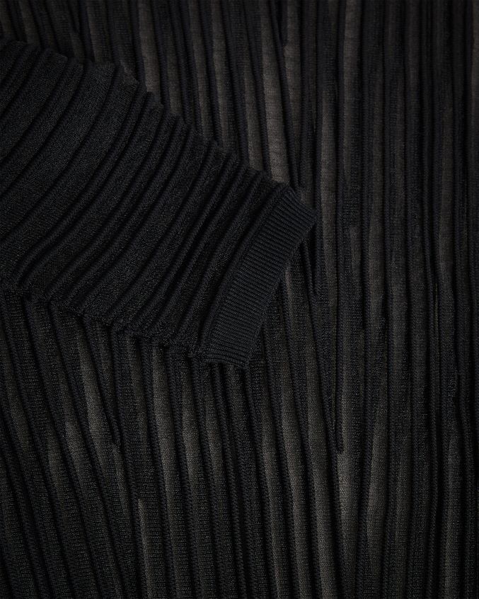 roupas Ted Baker nellay suéter de tricô listrado transparente preto mulheres 8X6HDF357