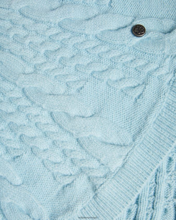 roupas Ted Baker suéter de tricô circular kimila azul claro mulheres 8X6HDF83