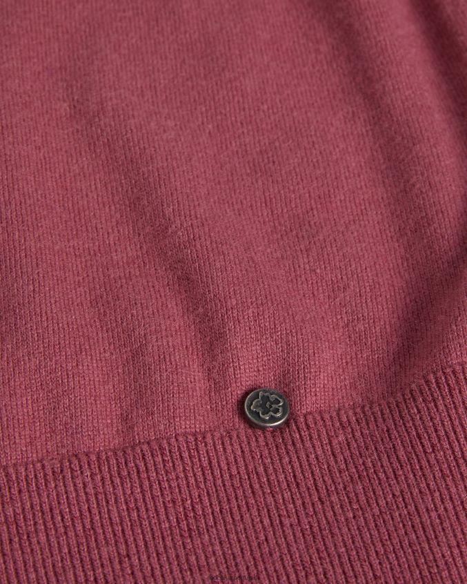 roupas Ted Baker suéter maevia com gola redonda e inserção de ponto roxo profundo mulheres 8X6HDF120