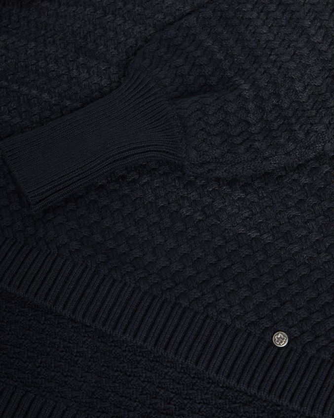 roupas Ted Baker suéter túnica eyeris com ponto cesta preto mulheres 8X6HDF403