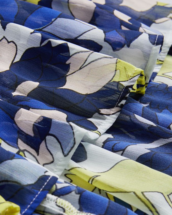 roupas Ted Baker Rossey floral com ombro de fora natural mulheres 8X6HDF480