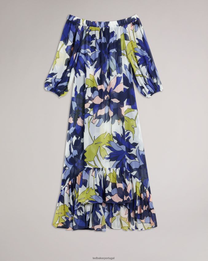 roupas Ted Baker avinnn maxi saída floral ombro a ombro natural mulheres 8X6HDF429