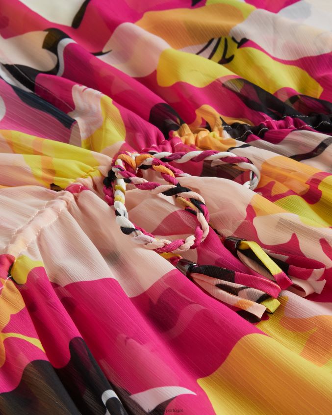 roupas Ted Baker lucenaa abstrato maxi encobrir nude claro mulheres 8X6HDF362