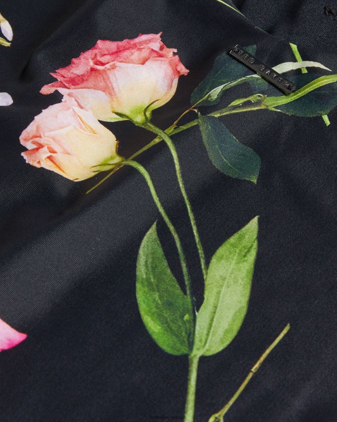 roupas Ted Baker traje de banho balconet floral saffiey preto mulheres 8X6HDF195