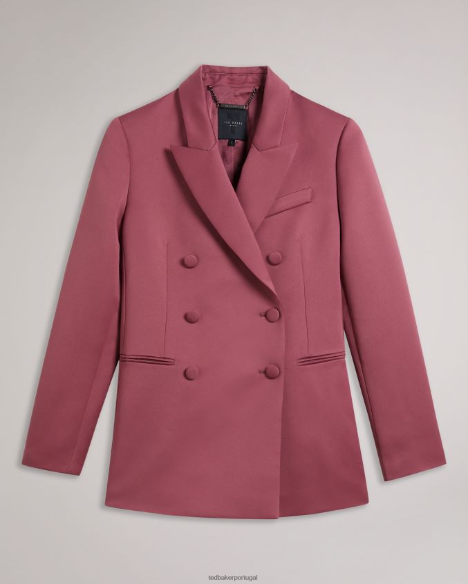 roupas Ted Baker Blazer boyfriend de cetim com trespassado duplo serafim roxo profundo mulheres 8X6HDF51