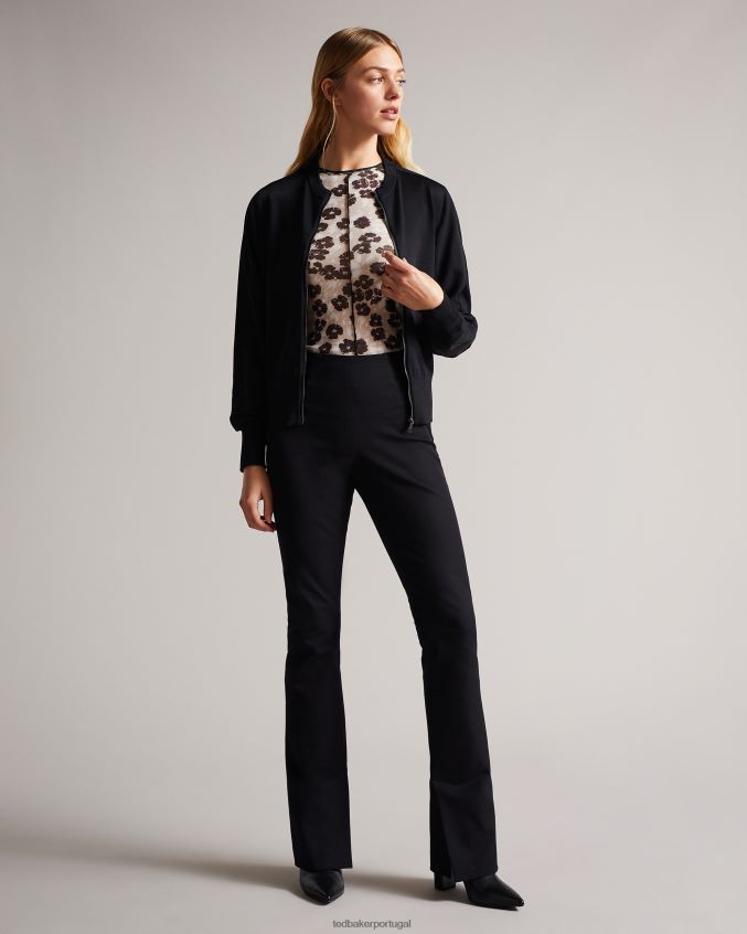 roupas Ted Baker cardi de malha com costas tecidas millieo preto mulheres 8X6HDF534