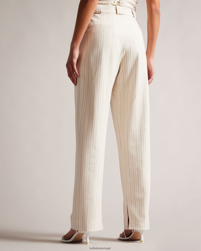 roupas Ted Baker calça cano sob medida kllarat creme mulheres 8X6HDF270