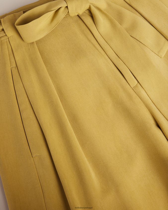 roupas Ted Baker calça larga jemila cáqui mulheres 8X6HDF291