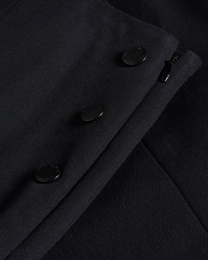 roupas Ted Baker calça liroi cintura alta com botões falsos preto mulheres 8X6HDF297