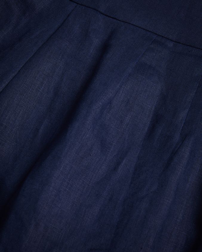 roupas Ted Baker calças largas de linho sob medida lucihh marinha mulheres 8X6HDF479