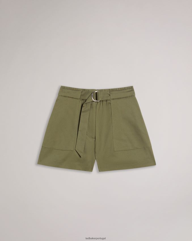 roupas Ted Baker ronniie short com detalhe de anel d Oliva mulheres 8X6HDF595