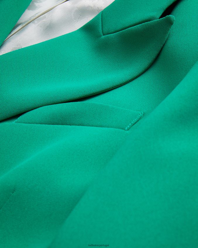 roupas Ted Baker Jaqueta trespassada Llayla com botões em relevo verde mulheres 8X6HDF482