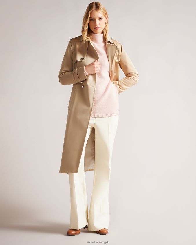 roupas Ted Baker Trench coat leve à prova de banho robbii natural mulheres 8X6HDF178