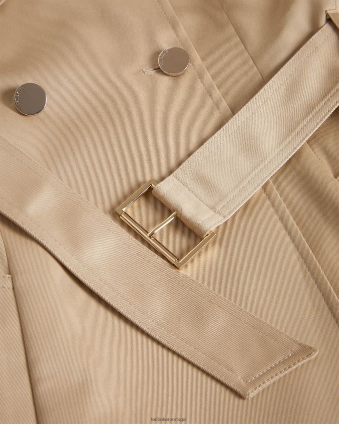 roupas Ted Baker Trench coat leve à prova de banho robbii natural mulheres 8X6HDF178