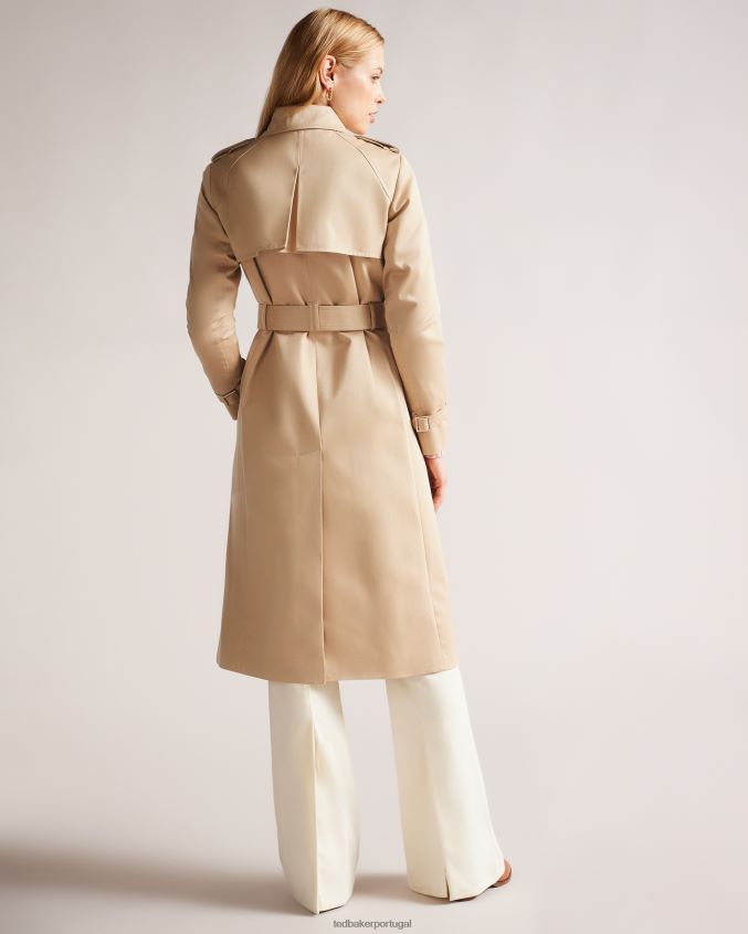 roupas Ted Baker Trench coat leve à prova de banho robbii natural mulheres 8X6HDF178