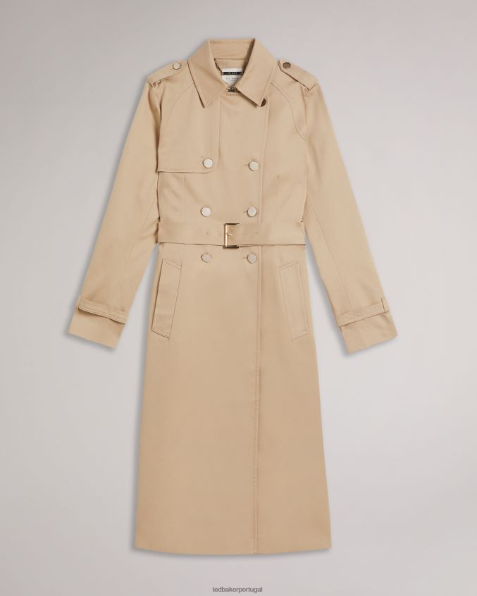 roupas Ted Baker Trench coat leve à prova de banho robbii natural mulheres 8X6HDF178