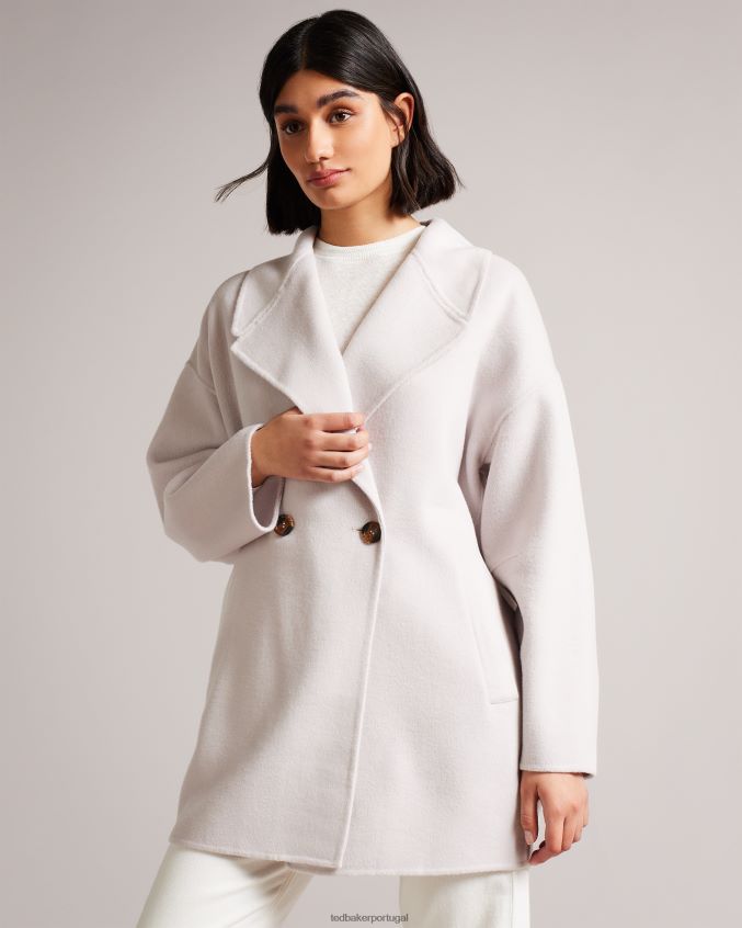 roupas Ted Baker casaco Caysa Cocoon com gola grande rosa mulheres 8X6HDF522