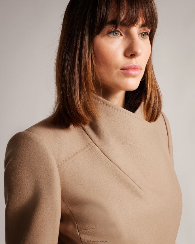 roupas Ted Baker casaco curto de lã rytaa natural mulheres 8X6HDF546