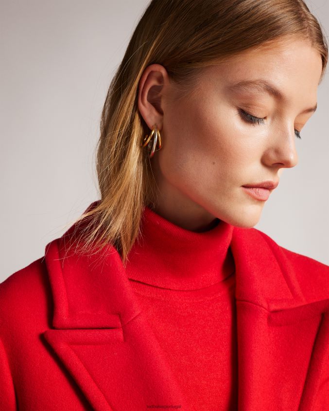 roupas Ted Baker casaco frejia city com detalhe de alça removível vermelho mulheres 8X6HDF452