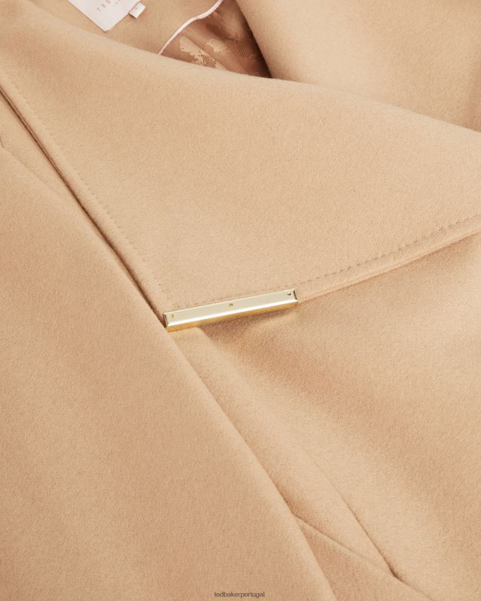 roupas Ted Baker casaco longo de lã rosell camelo mulheres 8X6HDF345