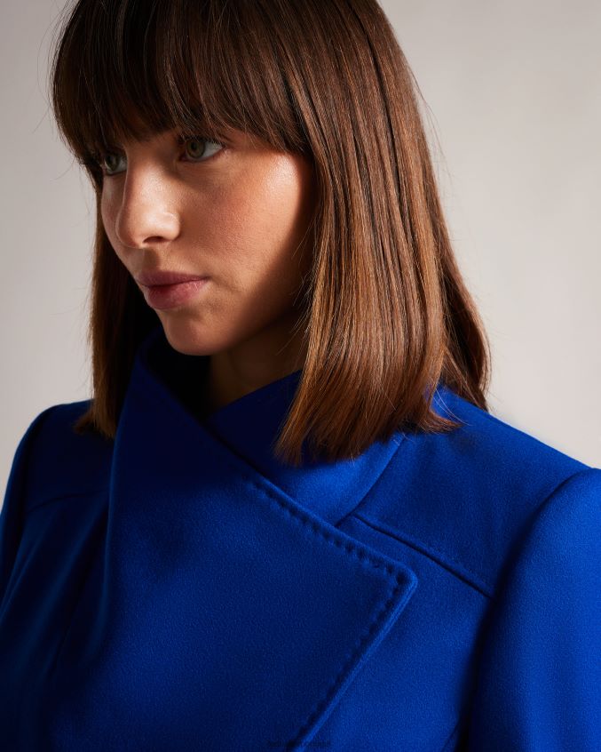 roupas Ted Baker casaco midi de lã sandra azul mulheres 8X6HDF561