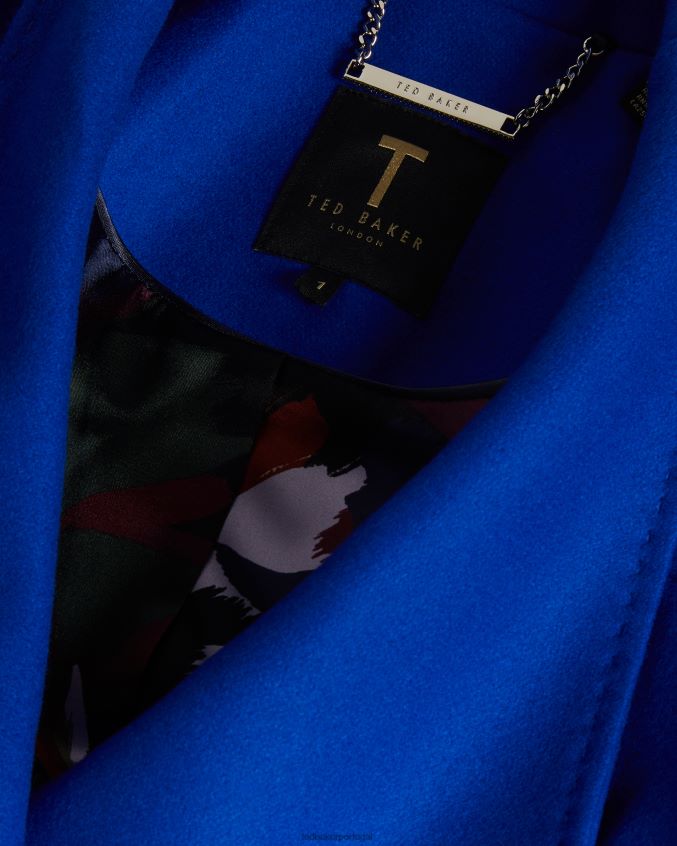 roupas Ted Baker casaco midi de lã sandra azul mulheres 8X6HDF561