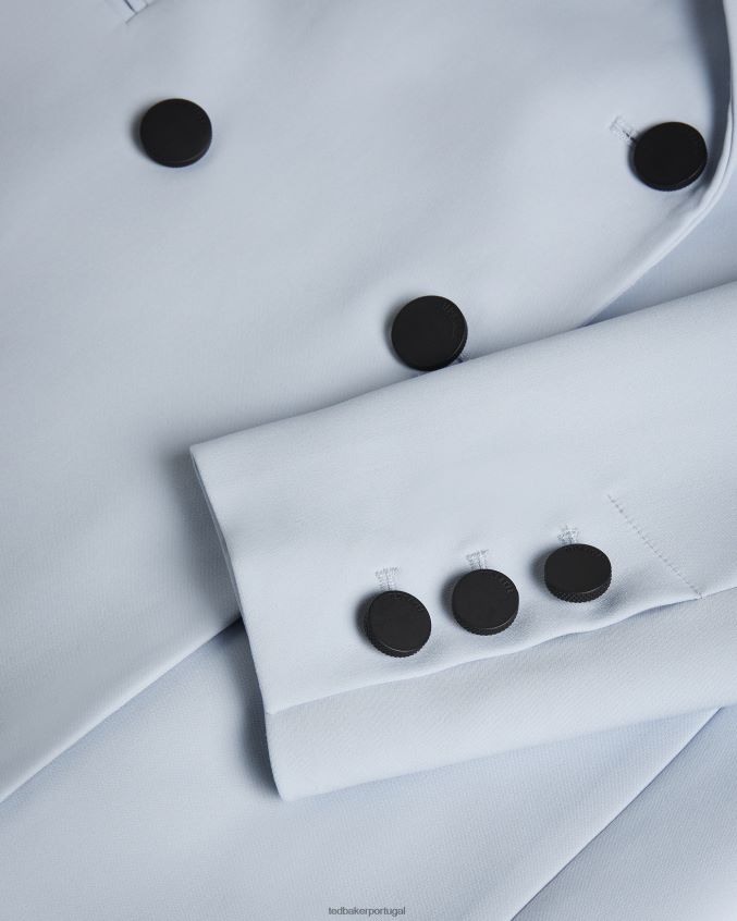 roupas Ted Baker jaqueta hildia longline trespassada bebê azul mulheres 8X6HDF194