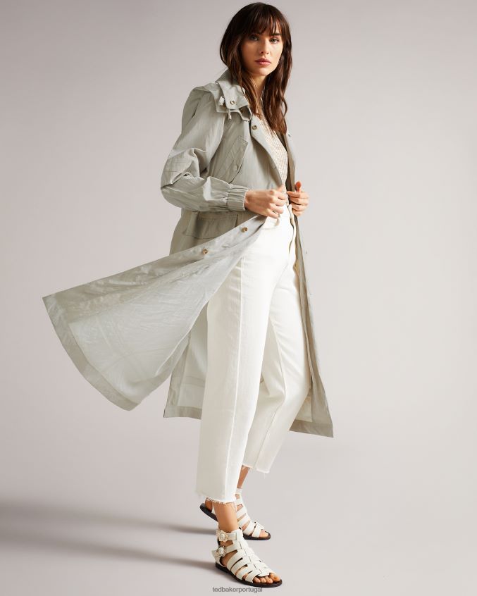 roupas Ted Baker renniey técnico chuva mac branco mulheres 8X6HDF662