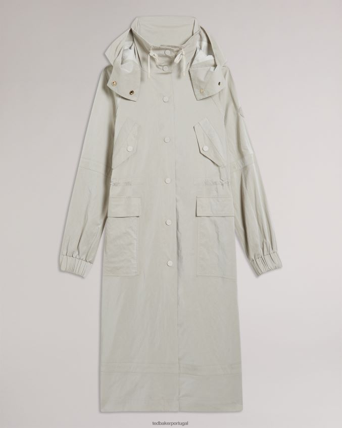 roupas Ted Baker renniey técnico chuva mac branco mulheres 8X6HDF662