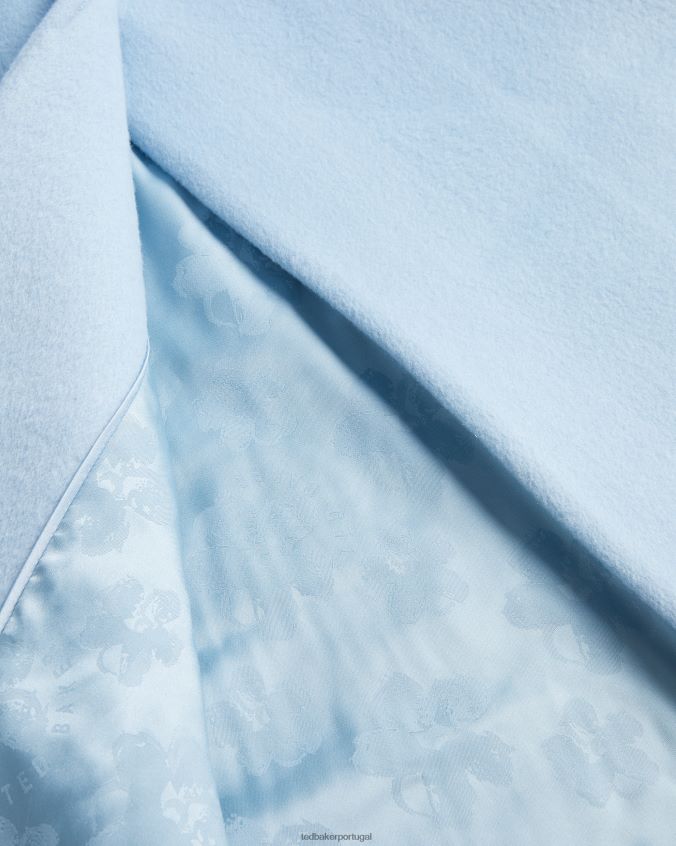 roupas Ted Baker sairse casaco comprimento midi com mangas volumosas azul claro mulheres 8X6HDF42